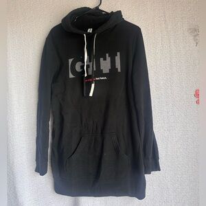 Women Volkswagen VW GTI long hoodie black independent large